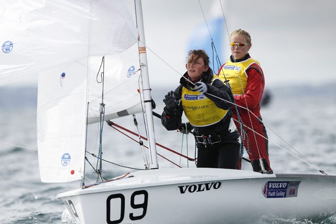 Annabel Vose and Kirstie Unwin,420,- 2012 Four Star Pizza ISAF Youth Sailing World Championships  ©  Paul Wyeth / RYA http://www.rya.org.uk